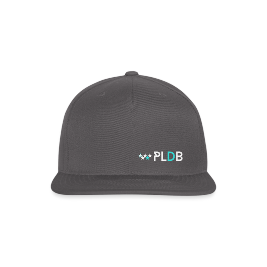 PLDB Dark Snapback Baseball Cap - dark grey